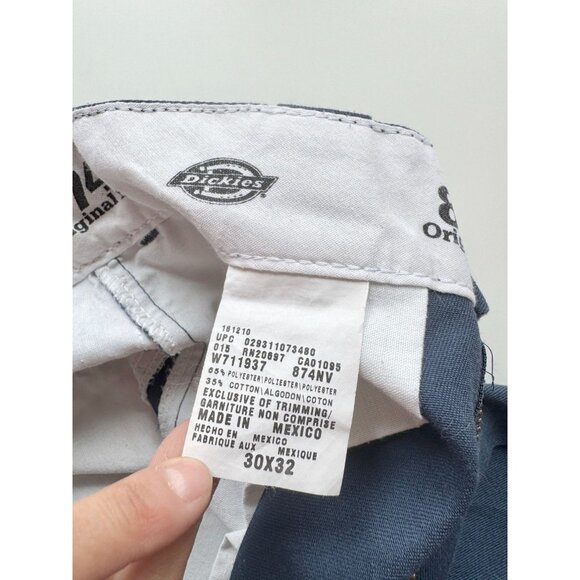 DICKIES 874 Navy Blue Polyester Cotton Twill Original Fit Work Pants, Size 30 - Picture 11 of 13